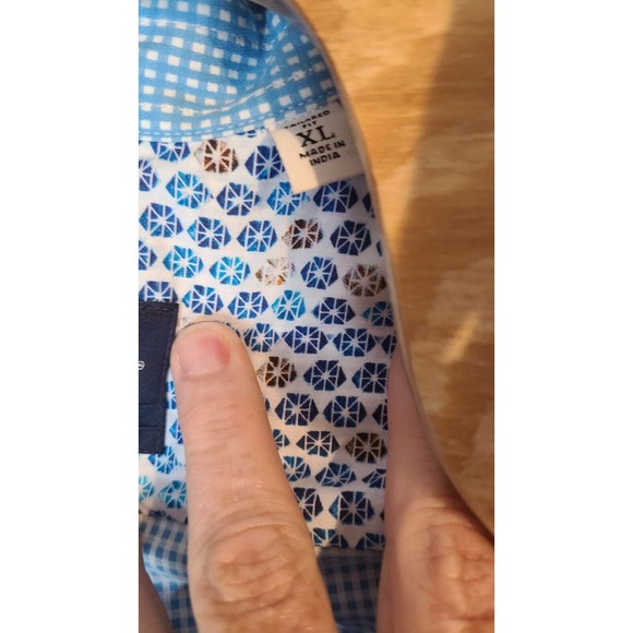 Robert Graham Flip Cuff Button Shirt Checked Long Sleeves Min Size XL - Picture 5 of 5